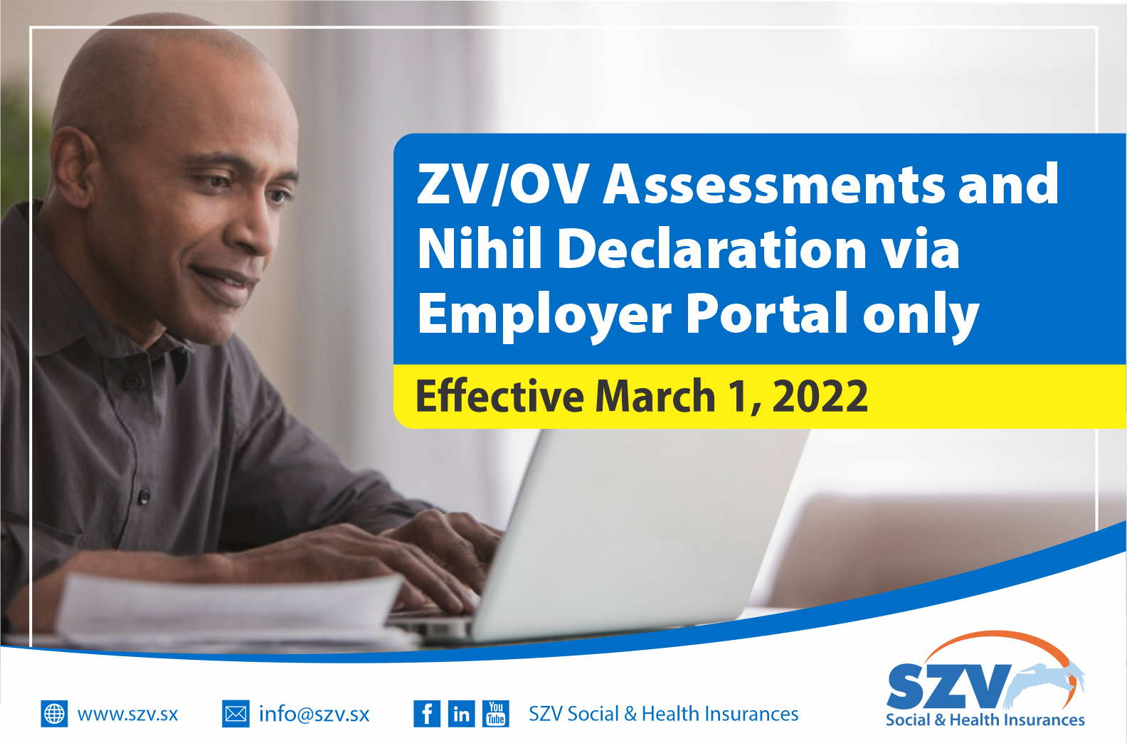 Via Employer Portal Only: ZV/OV Assessments & Nihil declaration 